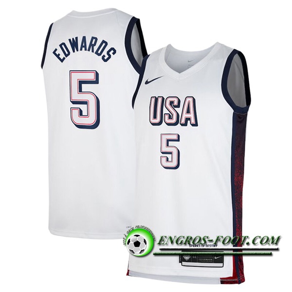 Maillot USA (EDWARDS #5) 2024/25 Blanc