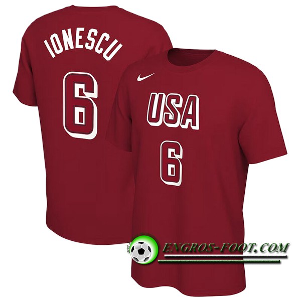 Maillot USA (IONESCU #6) 2024/25 Rouge