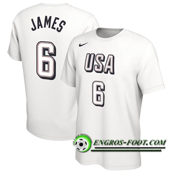 Maillot USA (JAMES #6) 2024/25 Blanc -02