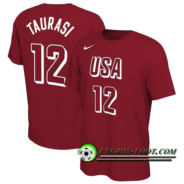 Maillot USA (TAURASI #12) 2024/25 Rouge