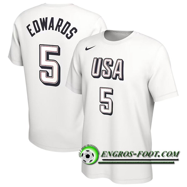 Maillot USA (EDWARDS #5) 2024/25 Blanc -02