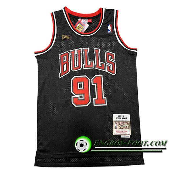 Maillot Chicago Bulls (RODMAN #91) 2024/25 Noir/Rouge