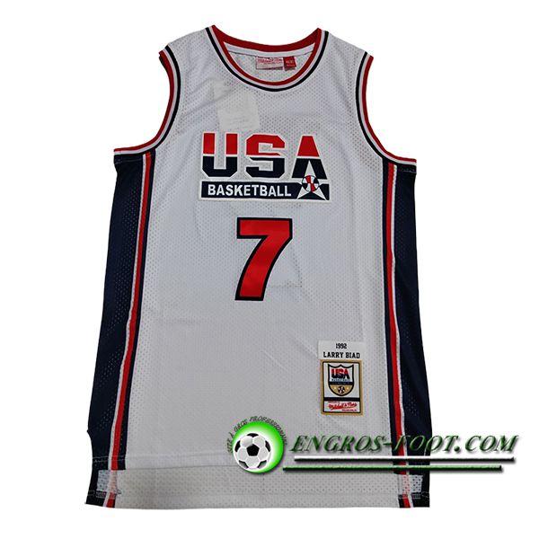 Maillot USA (BIRD #7) 2024/25 Blanc/Rouge/Noir