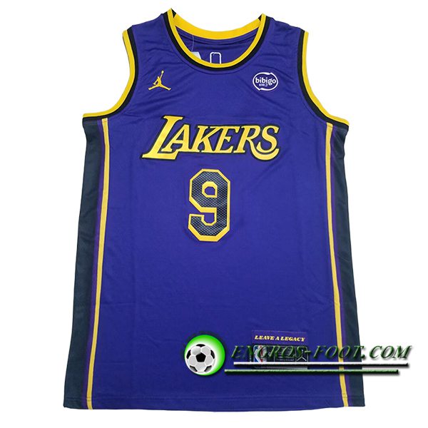 Maillot Los Angeles Lakers (JAMES JR. #9) 2024/25 Pourpre/Jaune/Noir -02