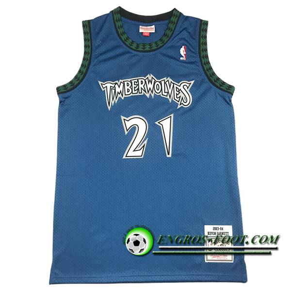 Maillot Minnesota Timberwolves (GARNETT #21) 2024/25 Bleu/Vert -04