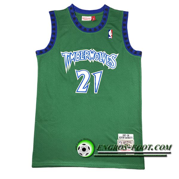 Maillot Minnesota Timberwolves (GARNETT #21) 2024/25 Vert/Bleu