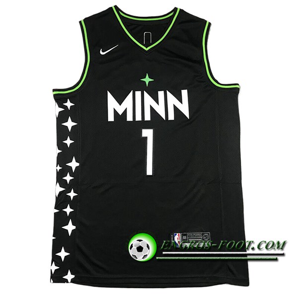 Maillot Minnesota Timberwolves (EDWARDS #1) 2024/25 Noir/Vert