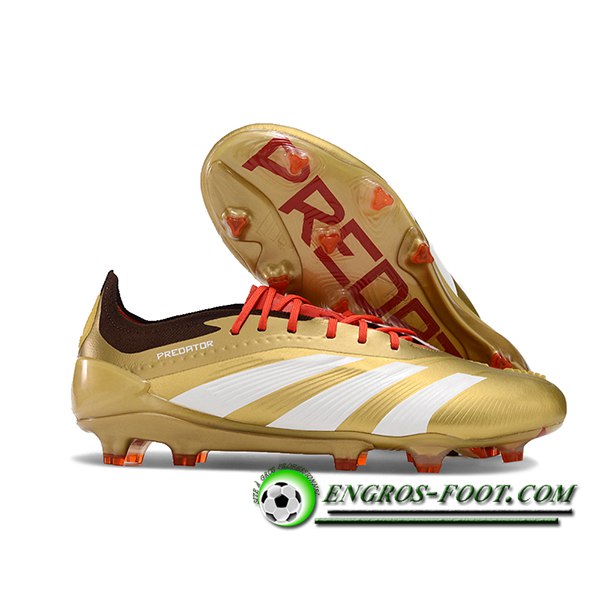 Adidas Chaussures de Foot Predator Elite FG Blanc/Jaune