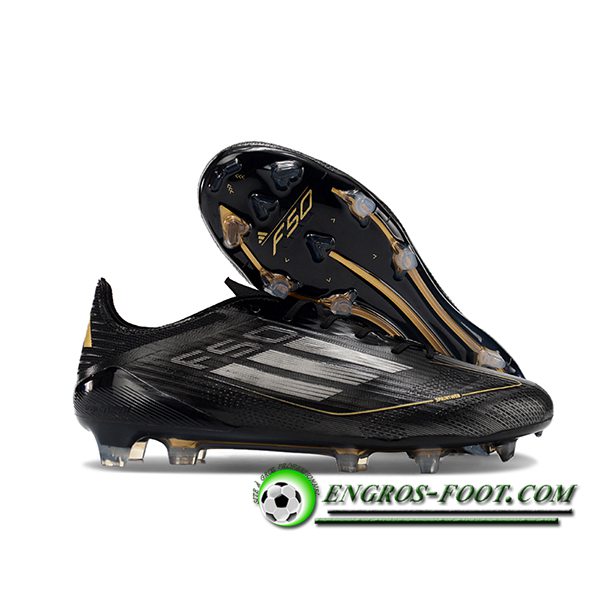 Adidas Chaussures de Foot F50 ELITE FG Noir/Gris