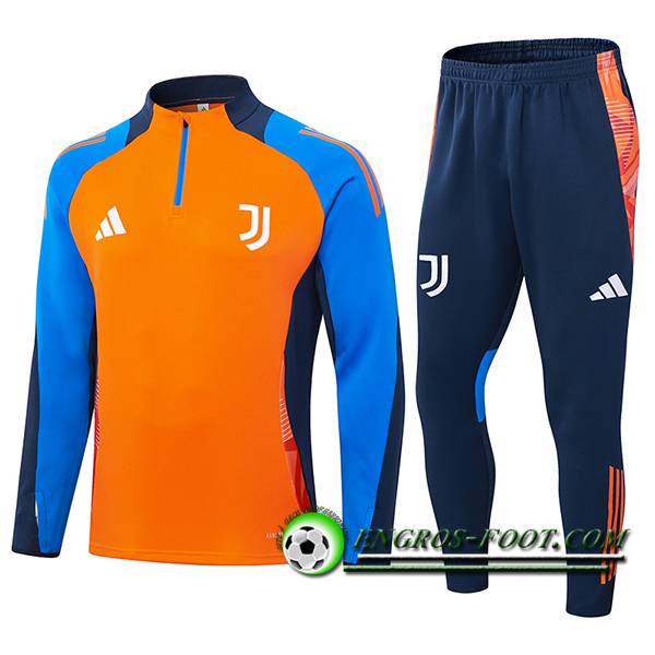 Ensemble Survetement de Foot Juventus Orange/Bleu 2024/2025 -02