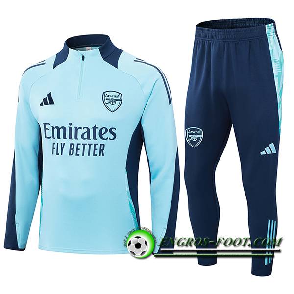 Ensemble Survetement de Foot Arsenal Bleu 2024/2025 -02