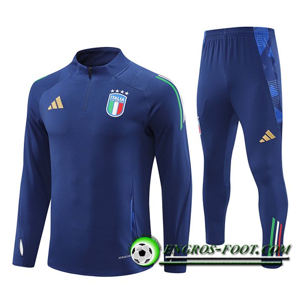 Ensemble Survetement de Foot Italie Bleu Royal 2024/2025 -04