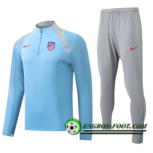 Ensemble Survetement de Foot Atletico Madrid Bleu Clair 2024/2025 -02