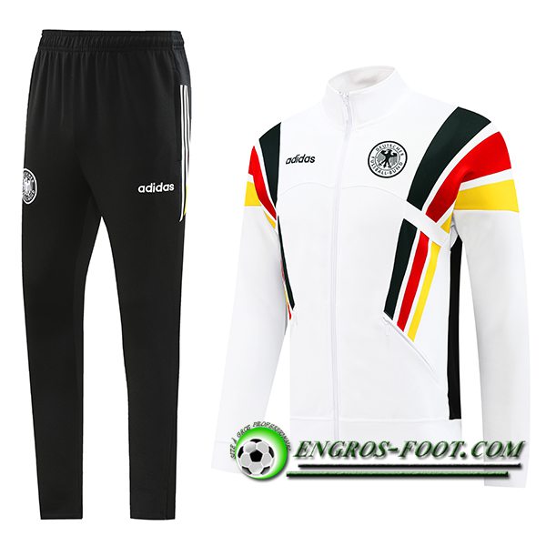 Ensemble Survetement de Foot Veste Foot Allemagne Blanc 2024/2025 -02