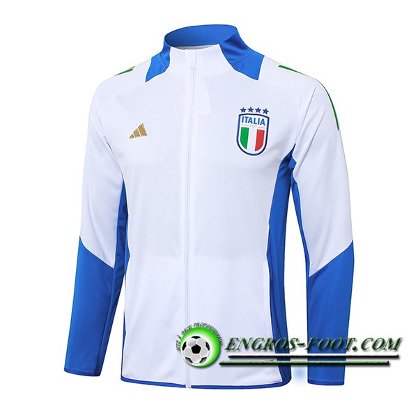 Veste Foot Italie Blanc/Bleu 2024/2025 -02