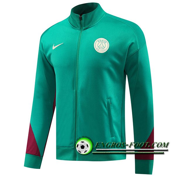 Veste Foot PSG Vert/Rouge 2024/2025