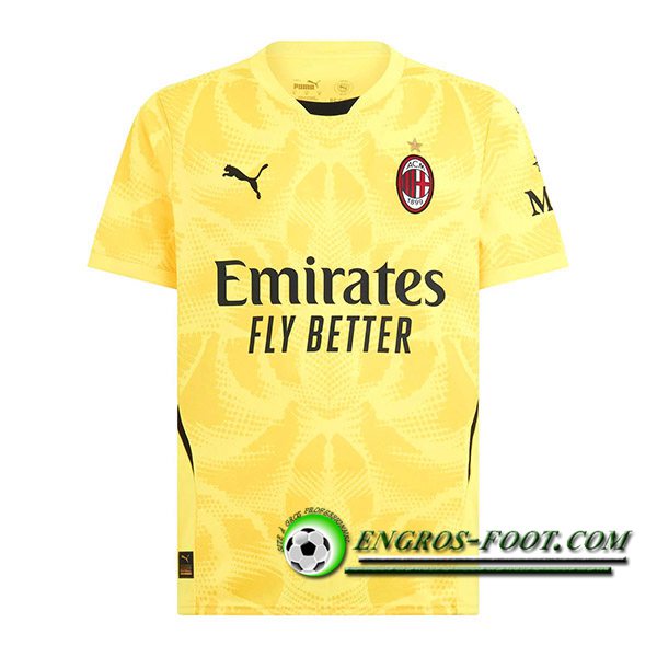 Maillot de Foot Milan AC Gardien De But Jaune 2024/2025