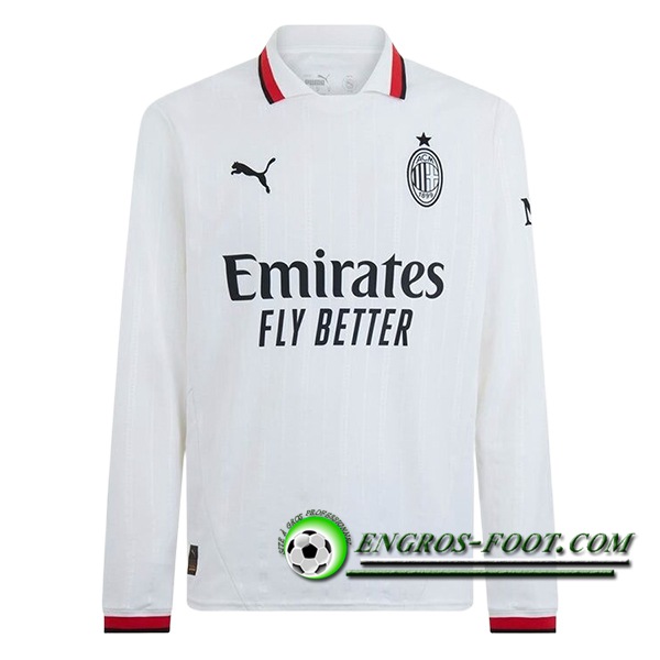 Nouveau Maillot de Foot Milan AC Exterieur Manches Longues 2024/2025