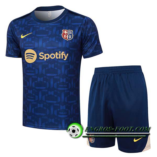 Ensemble Training T-Shirts FC Barcelone Bleu Royal 2024/2025 -02