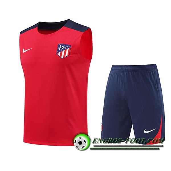 Ensemble Training Debardeur Atletico Madrid Rouge/Bleu 2024/2025