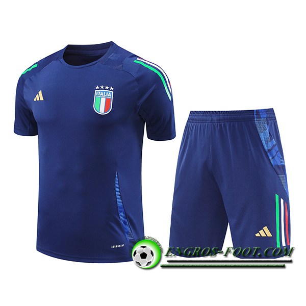 Ensemble Training T-Shirts Italie Bleu 2024/2025