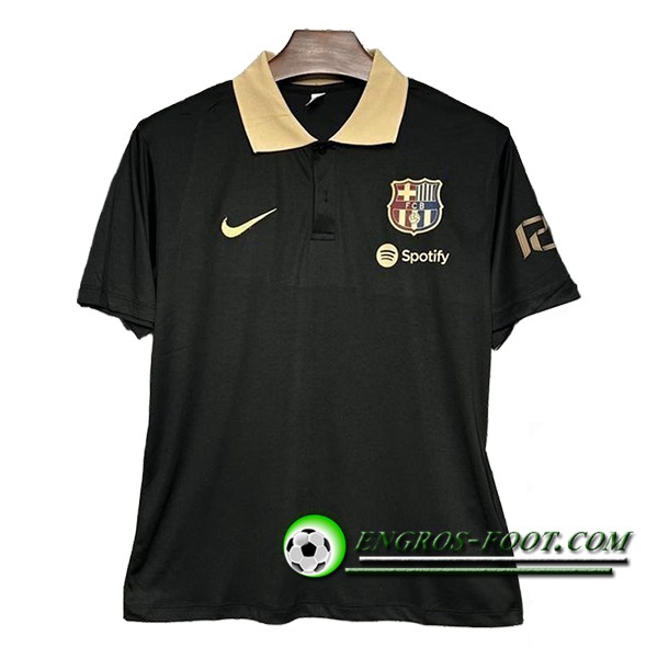 Polo Foot FC Barcelone Noir/Jaune 2024/2025