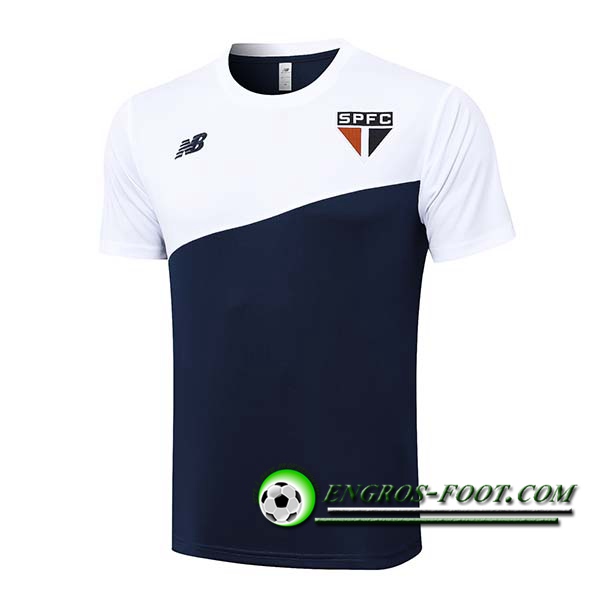 Training T-Shirts Sao Paulo FC Blanc/Bleu 2024/2025