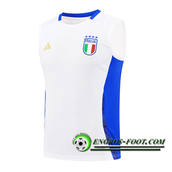 Training Debardeur Italie Blanc/Bleu 2024/2025