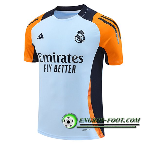 Training T-Shirts Real Madrid Bleu/Orange 2024/2025