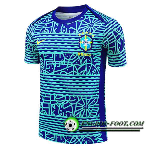 Training T-Shirts Brésil Bleu/Vert 2024/2025