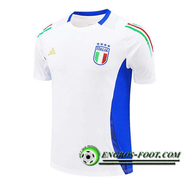 Training T-Shirts Italie Blanc/Bleu 2024/2025