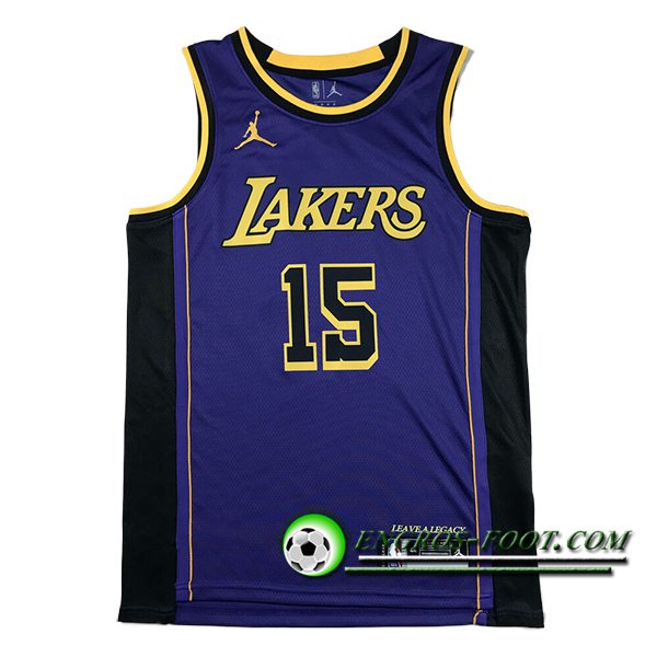 Maillot Los Angeles Lakers (REAVES #15) 2024/25 Pourpre/Noir/Jaune -02