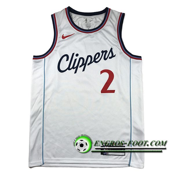 Maillot Los Angeles Clippers (LEONARD #2) 2024/25 Blanc -03