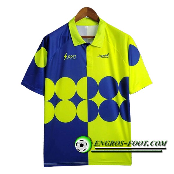 Maillot de Foot Mexique Retro Gardien De But Vert/Bleu