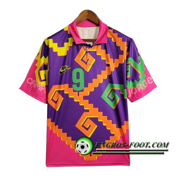 Maillot de Foot Mexique Retro Gardien De But Pourpre/Rose