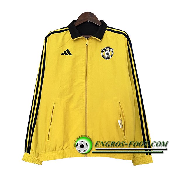 Coupe-Vent Manchester United Jaune/Noir 2024/2025