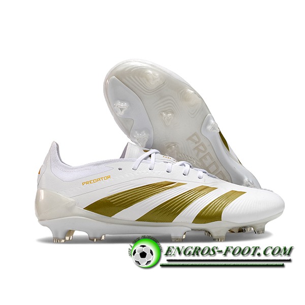 Adidas Chaussures de Foot Predator Elite FG Blanc/Jaune -02