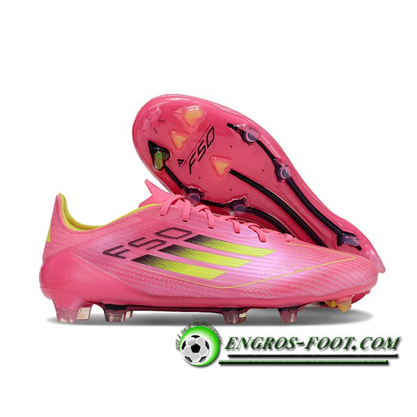 Adidas Chaussures de Foot F50 ELITE FG Rose/Vert