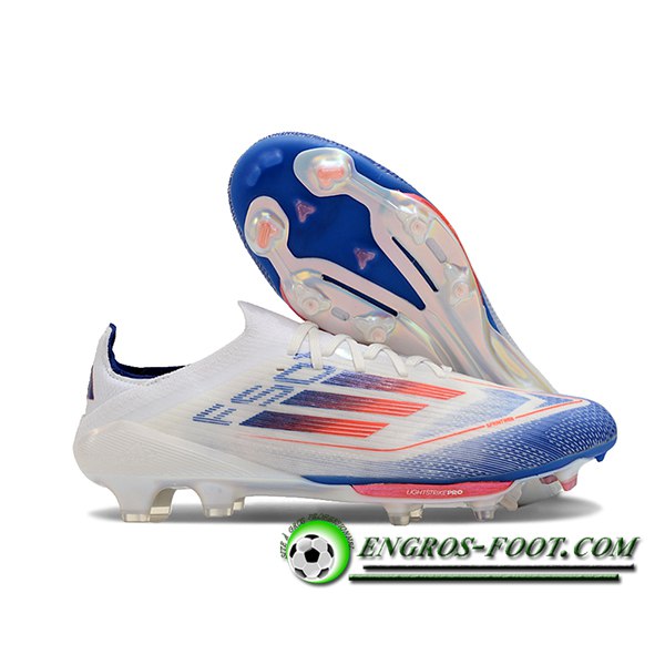 Adidas Chaussures de Foot F50+.1 FG Blanc/Bleu/Orange