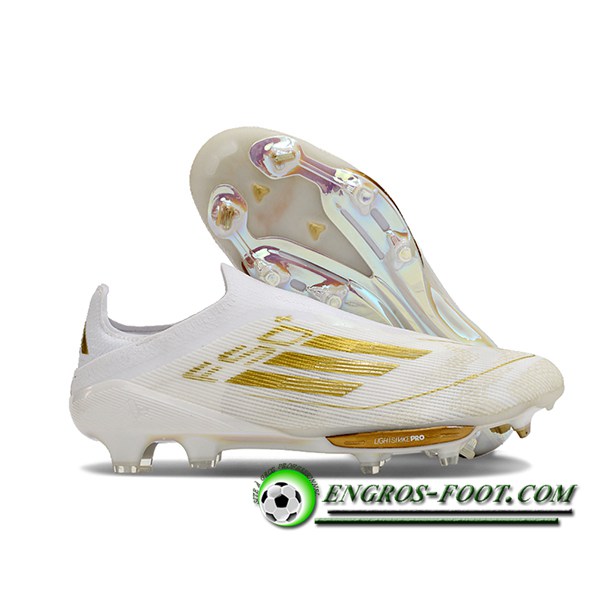 Adidas Chaussures de Foot F50+ FG Blanc/Jaune