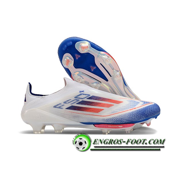 Adidas Chaussures de Foot F50+ FG Blanc/Bleu/Orange