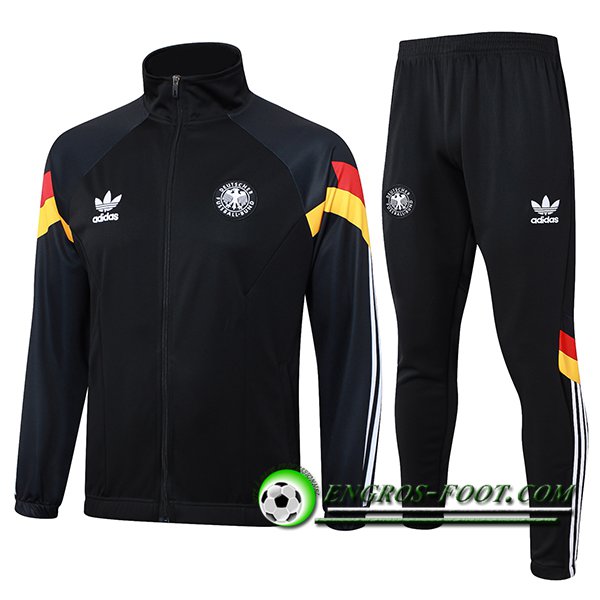 Ensemble Survetement de Foot Veste Allemagne Noir 2024/2025