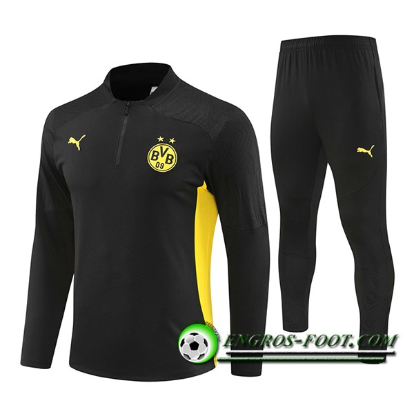 Ensemble Survetement de Foot Dortmund Noir/Jaune 2024/2025