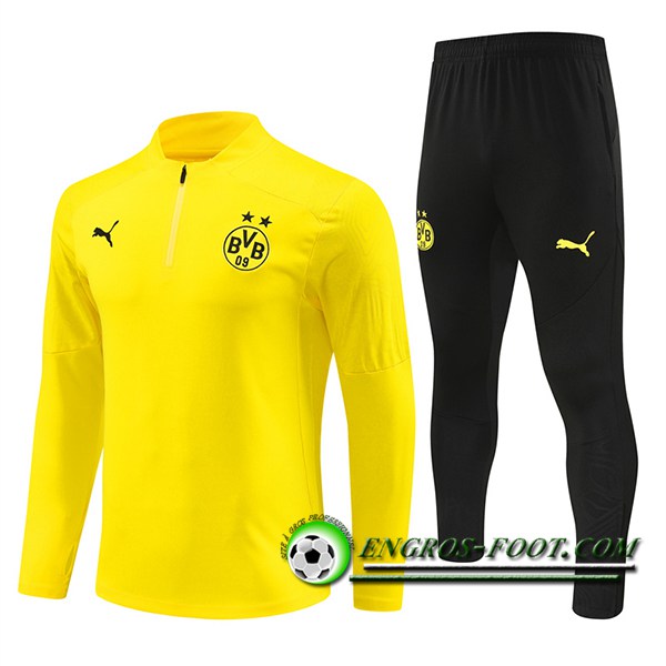 Ensemble Survetement de Foot Dortmund Jaune 2024/2025