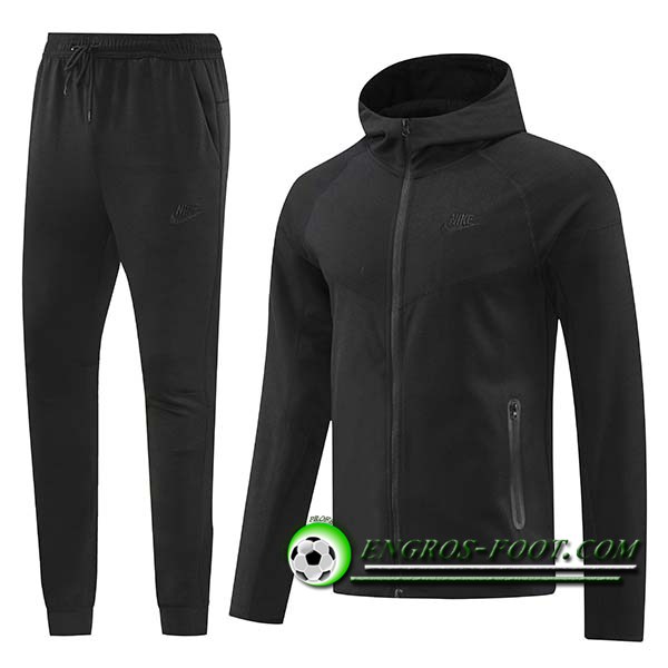 Ensemble Survetement Veste A Capuche Coupe-Vent Nike Noir 2024/2025