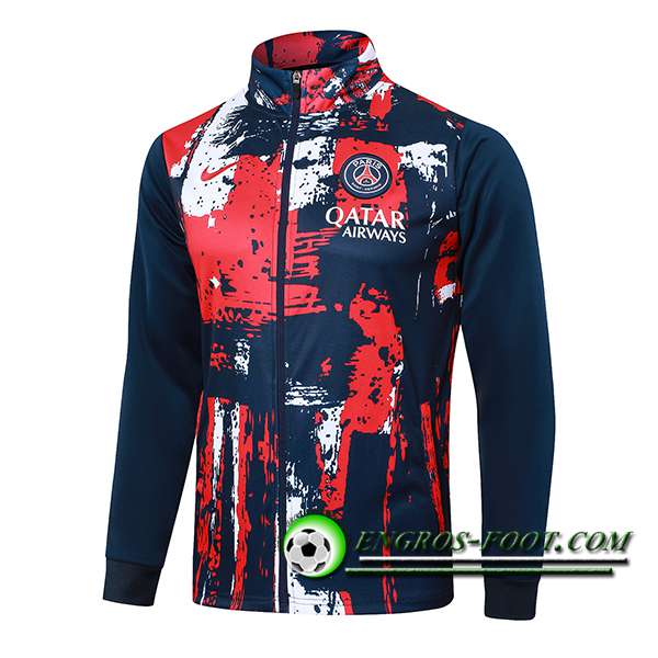 Veste Foot PSG Bleu/Rouge 2024/2025