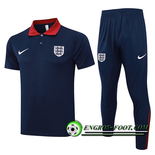 Ensemble Polo Foot Angleterre Bleu Royal 2024/2025