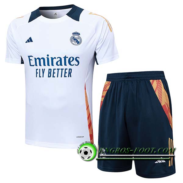 Ensemble Training T-Shirts Real Madrid Blanc/Orange 2024/2025