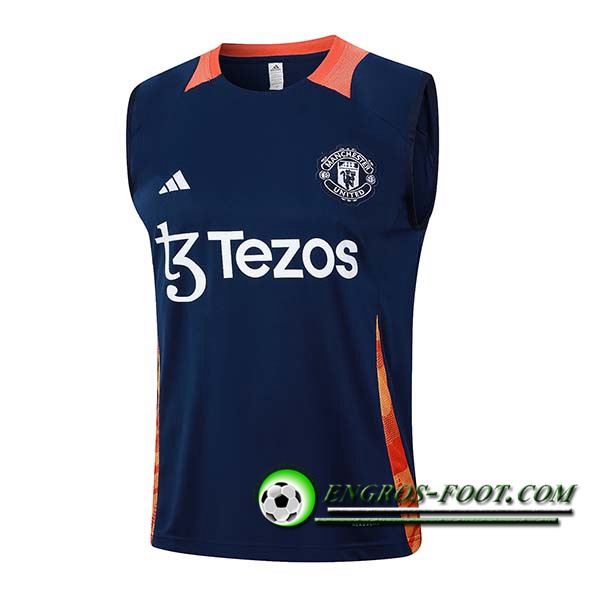 Training Debardeur Manchester United Bleu/Orange 2024/2025