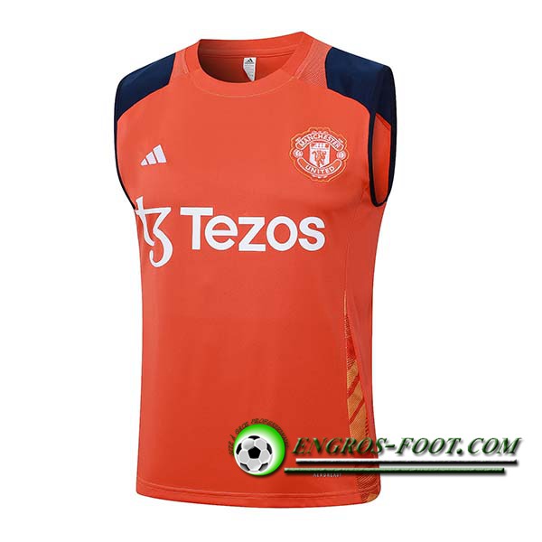 Training Debardeur Manchester United Orange/Bleu 2024/2025